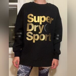Superdry Sport Gold GymTech Edition Crewneck Sweatshirt Unisex Size 6
